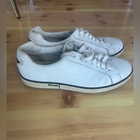 Used White Prada Sneakers